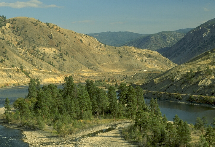 mountain landscape with the river