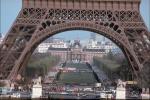 Photography - view through arc of Eiffel Tower