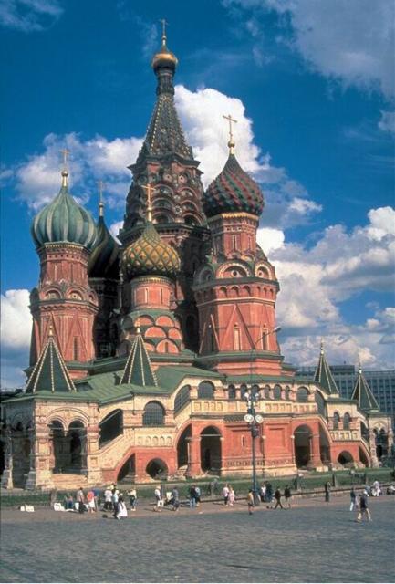 Image of cathedral Vasiliy Blessed in Moscow (Russia)