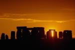 sunset on the background of Stonehenge