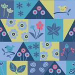 Wallpaper for creativity in the yellow and blue color