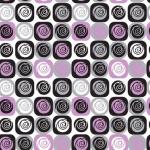 The wallpaper in white and pink and black colors