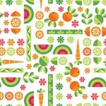 Летняя текстура с изображением фруктов