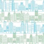 Painted high-rise buildings