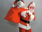 Photo of Santa Claus with a bag of gifts