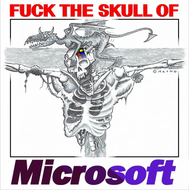 Picture with jokes on microsoft