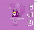 Saver on your desktop purple Tux