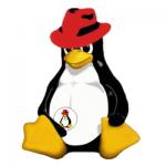 image for the desktop with a thick penguin Tux