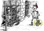 карикатура золотой ключик