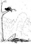 caricature of fable I A Krylov crow and fox