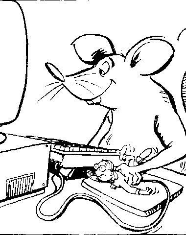 caricature of a computer mouse