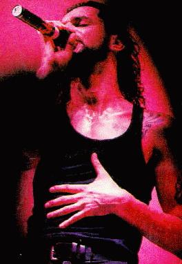 Photos of Dave Gahan in a black t-shirt
