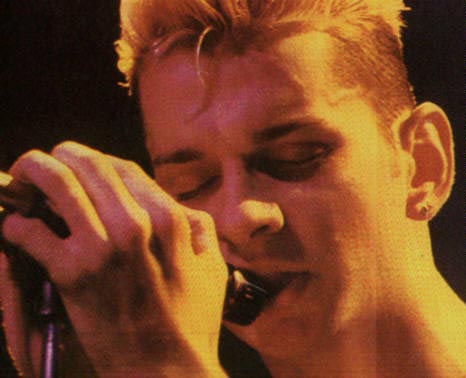 photo of the young Dave Gahan close-up