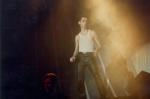 photo Dave Gahan in a white shirt and leather pants