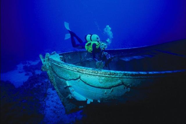 sunken boat